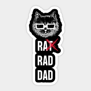 CAT RAD DAD Sticker